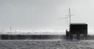 04 A stormy Emsworth Channel beyond the millpond wall